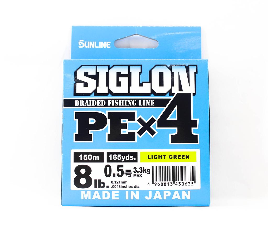 Sunline Linia PE X4 Siglon 150M PE 0,5 8LB limonkowo-zielony (0635)