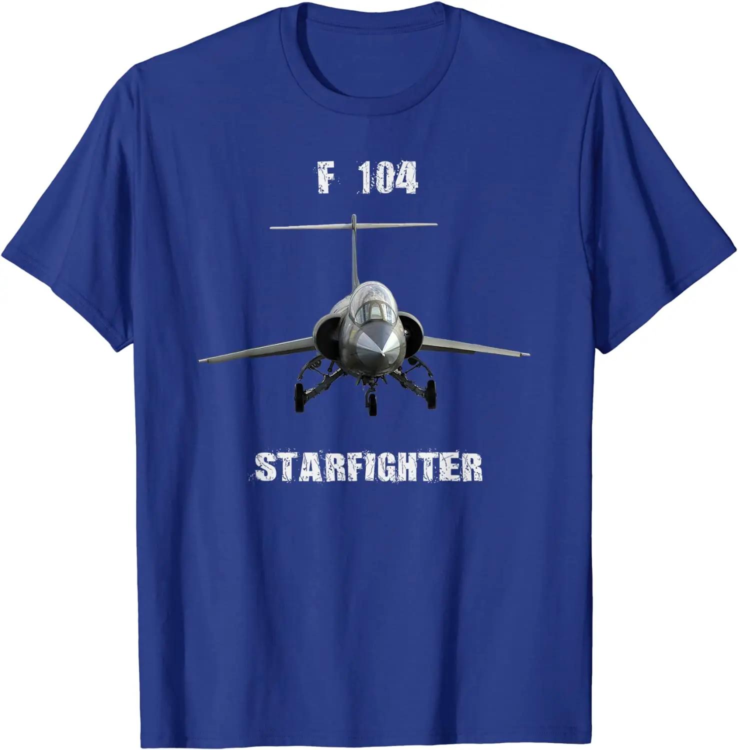 GUOYAN TOP US Air Force F-104  Starfighter  Gevechtsvliegtuig T-shirt 100% Katoen Ronde Hals Zomer Korte Mouw Casual Heren T-shirt Maat S-3XL M