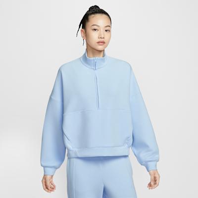 Nike 24.7 ImpossiblySoft Women s Dri FIT Oversized 1/2 Zip Top M
