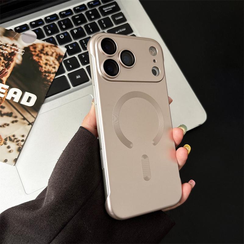 

Frameless Magnetic Case For iPhone 17 Air 16 15 14 Plus 13 12 11 Pro Max Plus For Magsafe Camera Protection Hard PC Back Cover iPhone 16