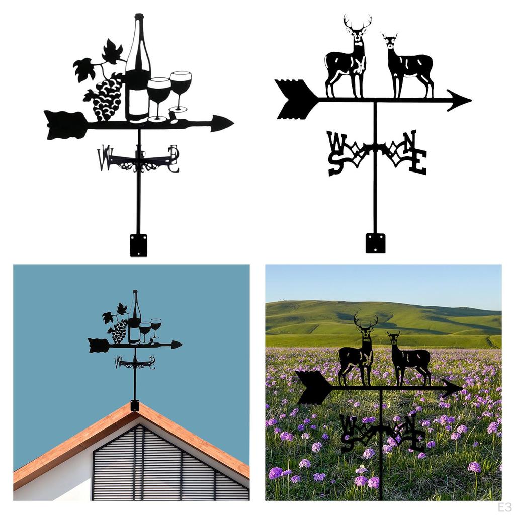 , Wind Direction Indicator, Roof, Garden Fence, Chicken Coop, Metal, Measuring Tool for Gazebo