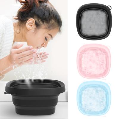 Foldable Silicone Ice Washbowl Facials Bath Bowl Portable Travel Home Skincare Skin Cryo Tool for Cold Therapy Facial Puffiness