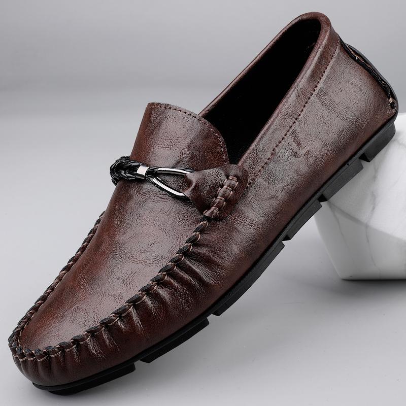 Loafers Men Male Boat Shoes Large Size 45 46 Leather Man Moccasins Mens Driving Shoes Casual Shoe Slip On Flats Mocasines Hombre