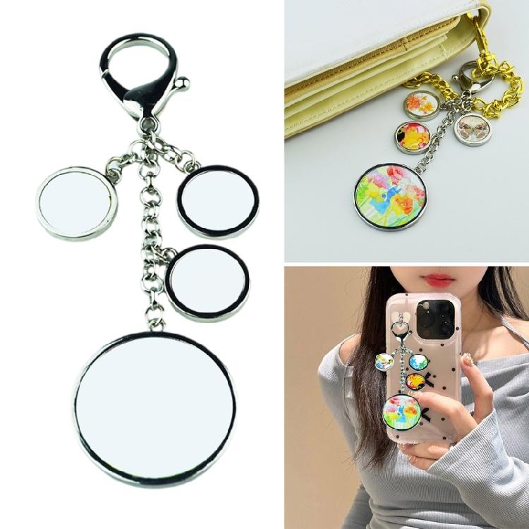 Sublimation Blank Keychain Heat Transfer Keyring Pendant Handmade Custom Gifts for Christmas Valentine Graduation Day