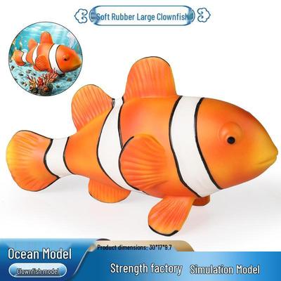 Large Soft Rubber Clownfish Ocean Animal Models for Children's Aquarium Play