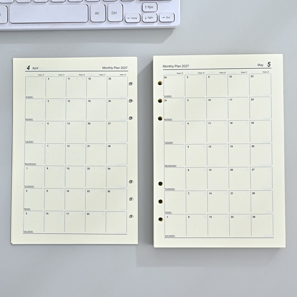 A5 2027 Journal Agenda Plannner Notebook  Monthly Weekly Daily Schedule Organizer