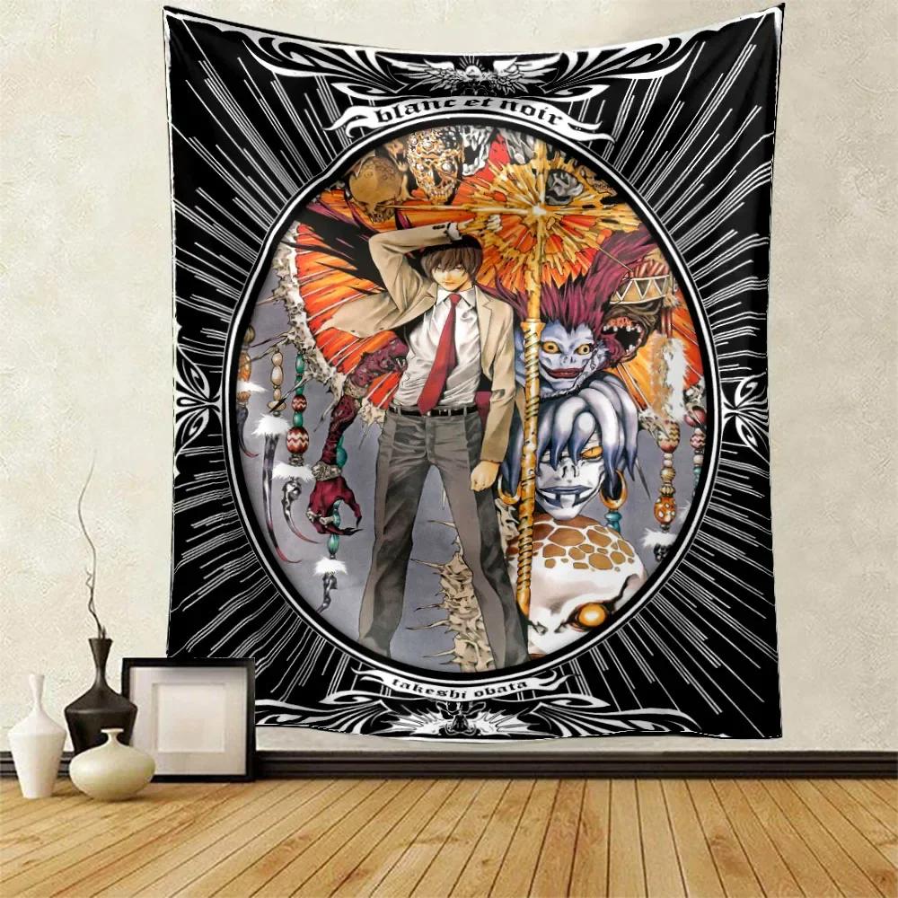 VIKAMA Death Note Misa Amane Tapestry Anime Dark Print Anime Fan Bedroom Dorm Background Decoration Tapestry