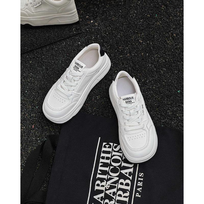 

Leather little white shoes women s autumn new versatile thick-soled heightening soft-soled sports board shoes 40