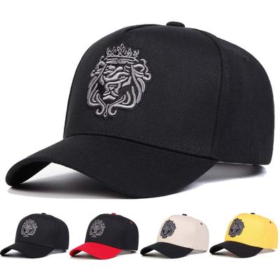 Unisex Crown Lion Embroidery Baseball Caps Spring and Autumn Outdoor Adjustable Casual Hats Sunscreen Hat