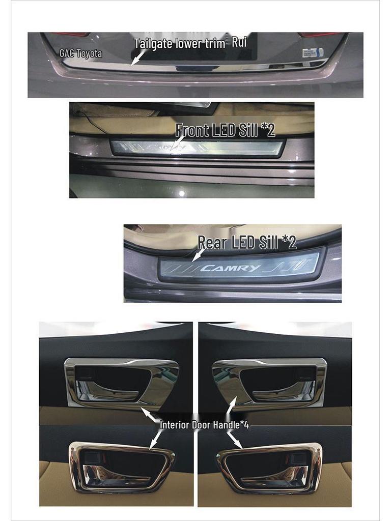 15 Camry Front Vent Bright Trim: Modified Car Interior Air Outlets