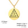 Dawapara YHWH Triangle Tetragrammaton Pendant Hebrew Tetractys Yahweh Jehovah YHVH Necklace Stainless Steel Jewelry