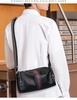 Trendy Men's Genuine Leather Messenger Bag - Casual, Fashionable, First Layer Cowhide Small Shoulder Bag