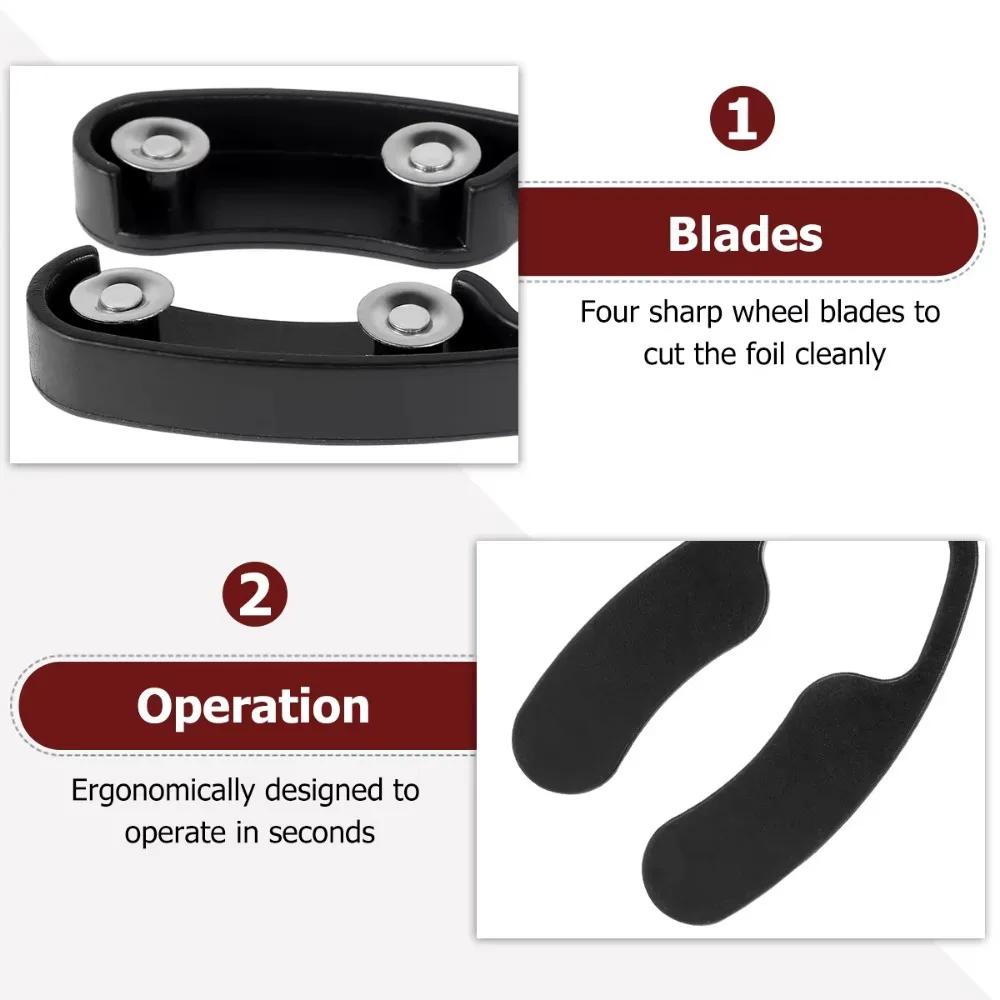 Bottle Foil Cutter Sharp Wine Foil Remover Ergonomic Design Removes Foil Top Bottle Opener Accessory Kitchen Accessories