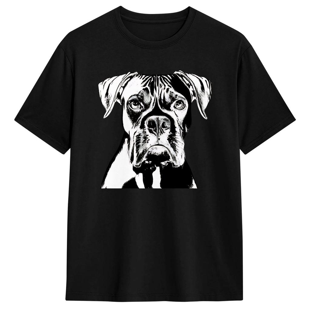 Funny Border Collie Face Portrait Pure Cotton T Shirt For Couple Beach Y2K TShirts ONeck Harajuku Tees Oversized Clothes