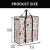 Effective Storage Bag with Zippers and Handle User Friendly Shopper Bag with Zippers Large Fabric Storage Handbag