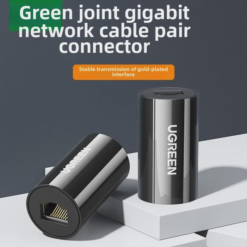 

Green RJ45 Gigabit Broadband Lightning Protection Extension Adapter