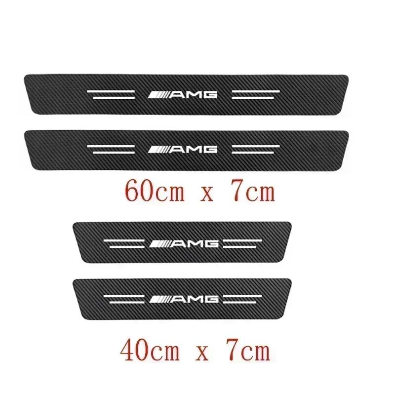 Car Luminous Threshold Protect Auto Emblem Sticker Accessories For Mercedes Benz AMG Brabus Smart Maybach W204 GLC CLA W205 W203
