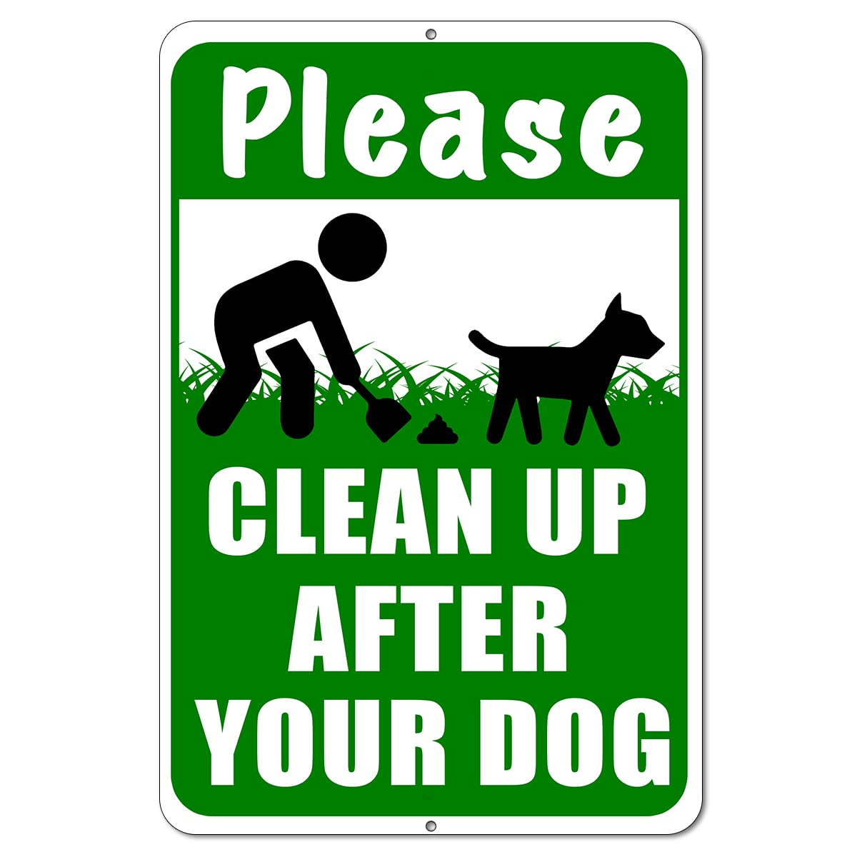 1aPlease Clean Up After Your Dog Sign - Aluminum No Dog Poop Signs for Yard - Pick Up After Your Dog Sign - Curb Your Dog S 20x30cm(7.8x11.8inch)