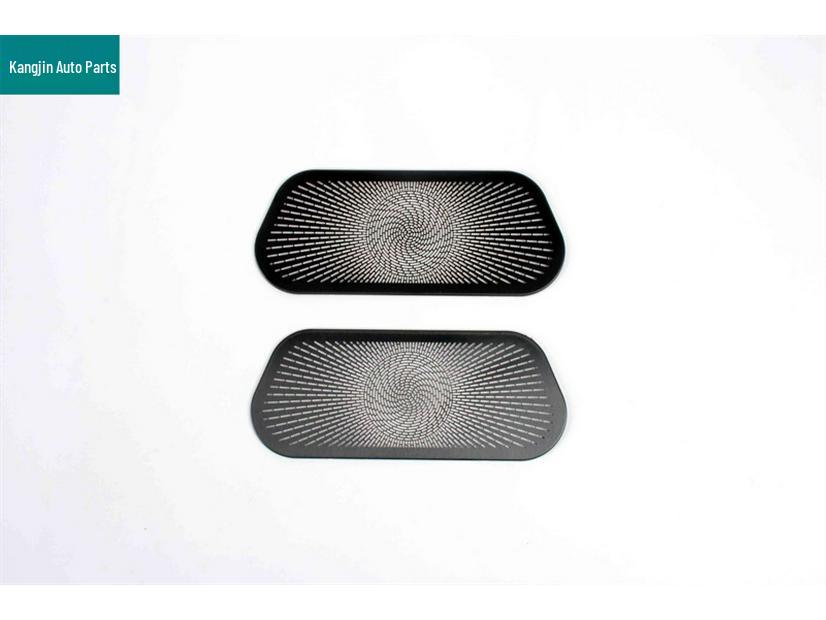 Fits Denza 25 Models N9: Black Titanium Stainless Steel Front Panel & Speaker Grilles with Reading Light Cover.