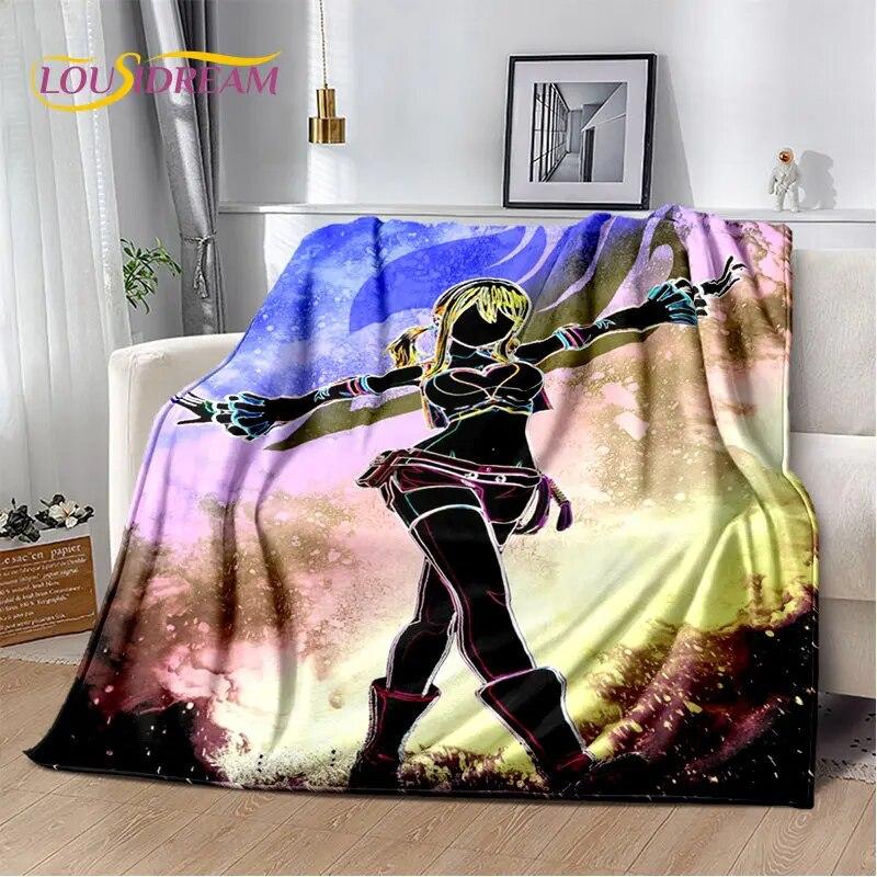 Fairy Tail Japan Anime Cartoon Soft Plush Blanket,Flannel Blanket Throw Blanket for Living Room Bedroom Bed Sofa Picnic Cove Kid