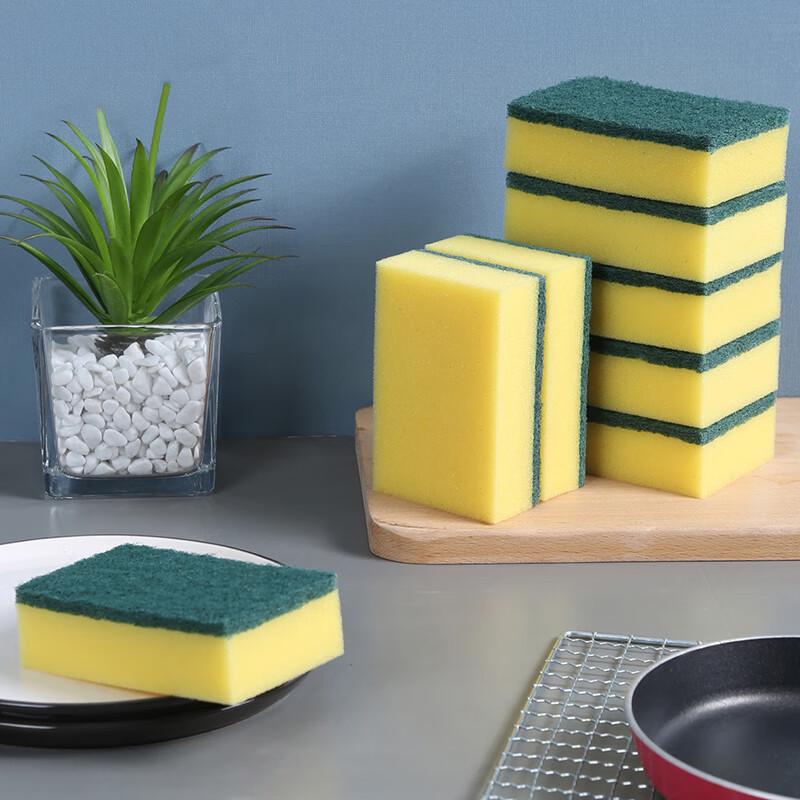 JingJingRS 100-Pack Sponge Scouring Pads