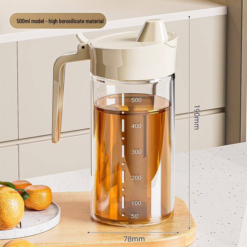 ZISIZ Glass Oil and Vinegar Dispenser Set