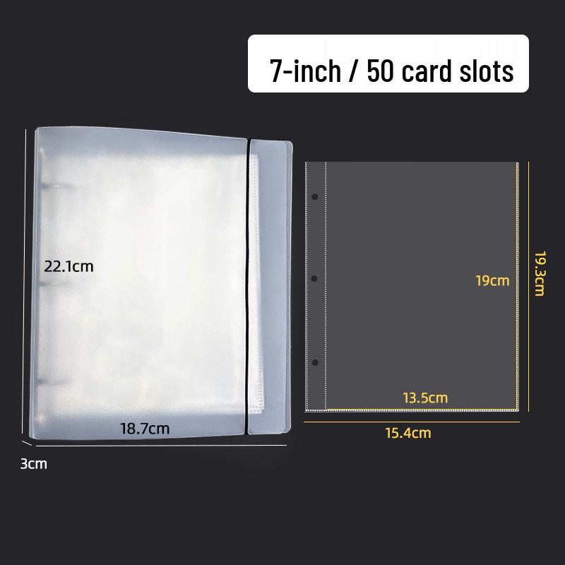 Korean Style Heart-Shaped Frosted A5 Binder Album - 3-Inch Instax Photo Book, Girly Star-Chasing Photo Storage