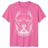 Pitbull Dog Animals Unisexs TShirt Engraving Style Graphic Tee