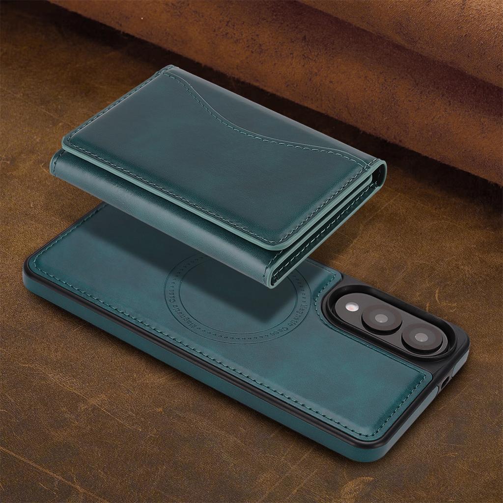 Magnetic 2 - In - 1 Case Wallet for Samsung S24 - 25 Series, Shockproof & RFID Blocking, 9 - Card Storage & Stand