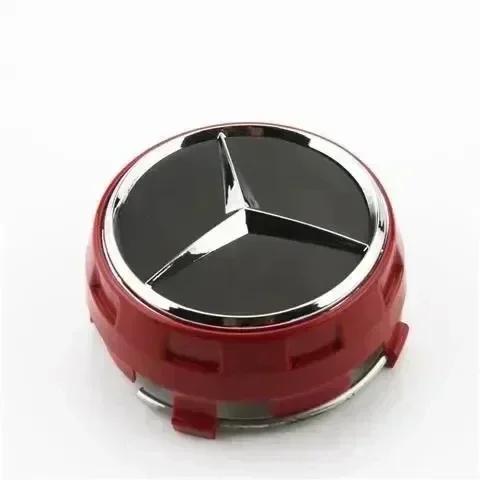 AABHZ1 4PCS/Set 75mm Car Wheel Center Hub Caps Cover Amg Mercedes Benz B/C/E/S Class A Class C200L GLC GLK CLA Auto Accessories