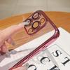 Luxury Transparent Plating Soft Phone Case for iPhone 17 Air 16 15 14 Plus 13 12 Mini 11 Pro Max Back Cover With Lens Protector