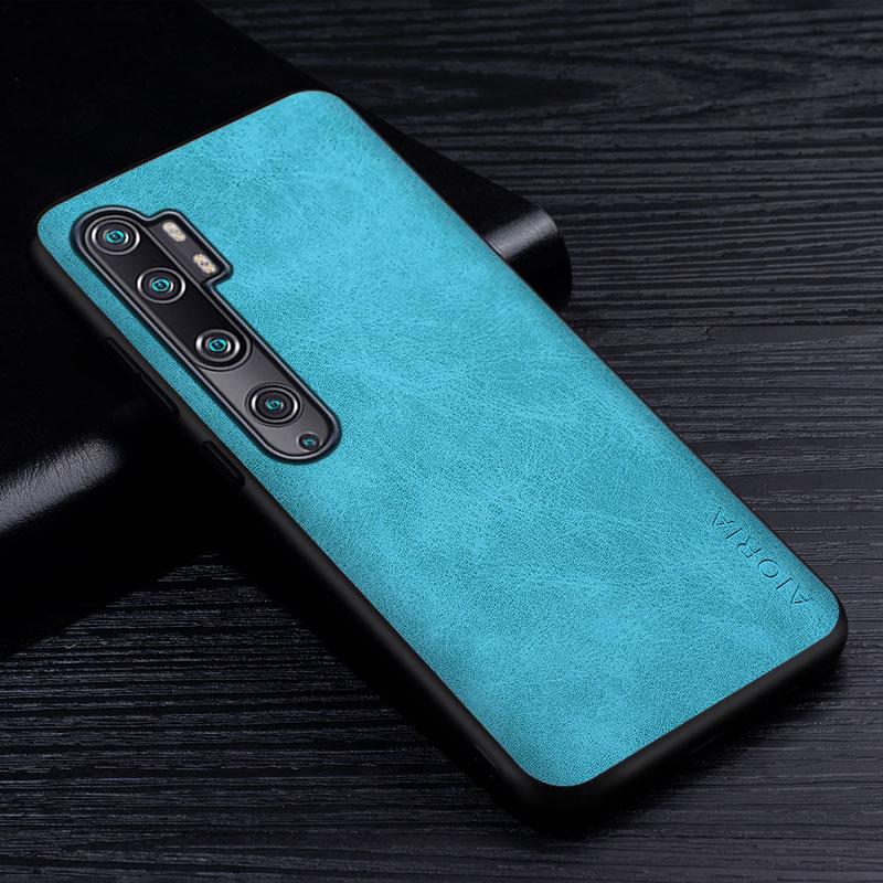 Premium PU-Leder-Telefonhülle für Xiaomi Mi Note 10 Pro Kratzfeste einfarbige Abdeckung für Xiaomi Mi Note 10 Lite-Hülle