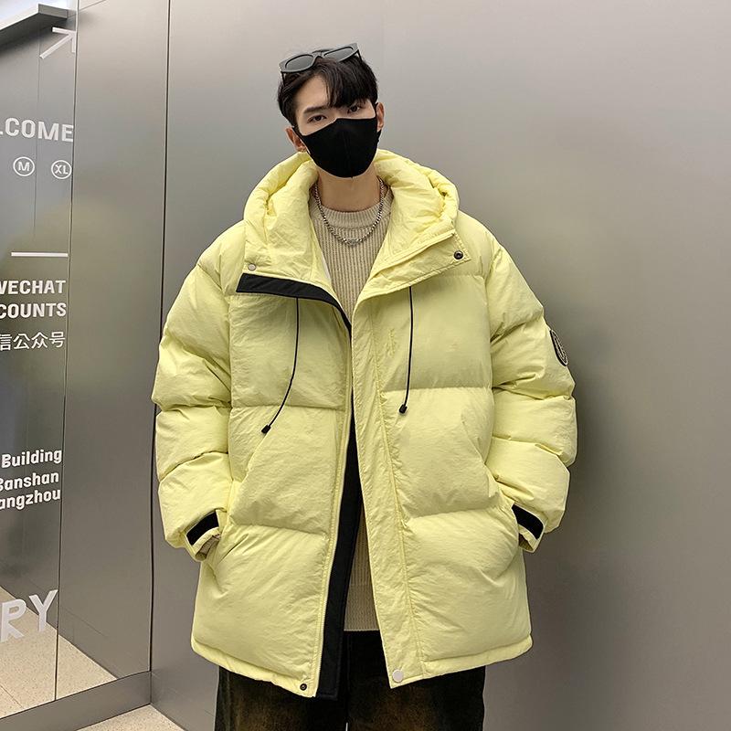 

Модный пуховик осень-зима новый универсальный стиль для пары светящаяся ткань повседневный морозостойкий теплый с капюшоном JS3967 3XL