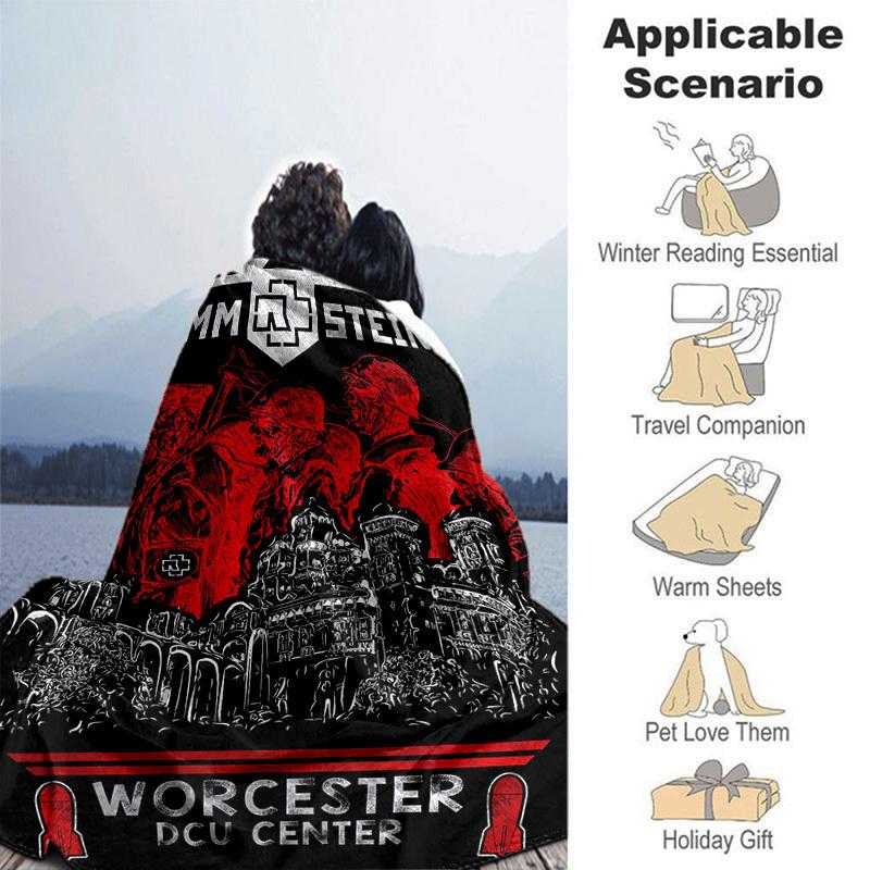 1pc Rammstein Concert Home Decor: Cozy Flannel Blanket, Perfect Gift for Bedroom, Living Room, Travel, Camping, Car, Beach, Office Naps, Ideal Sofa Th