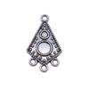 Floral Multi Loop Charm Vintage Filigree Findings Fit Flat Cabochon For Jewelry DIY