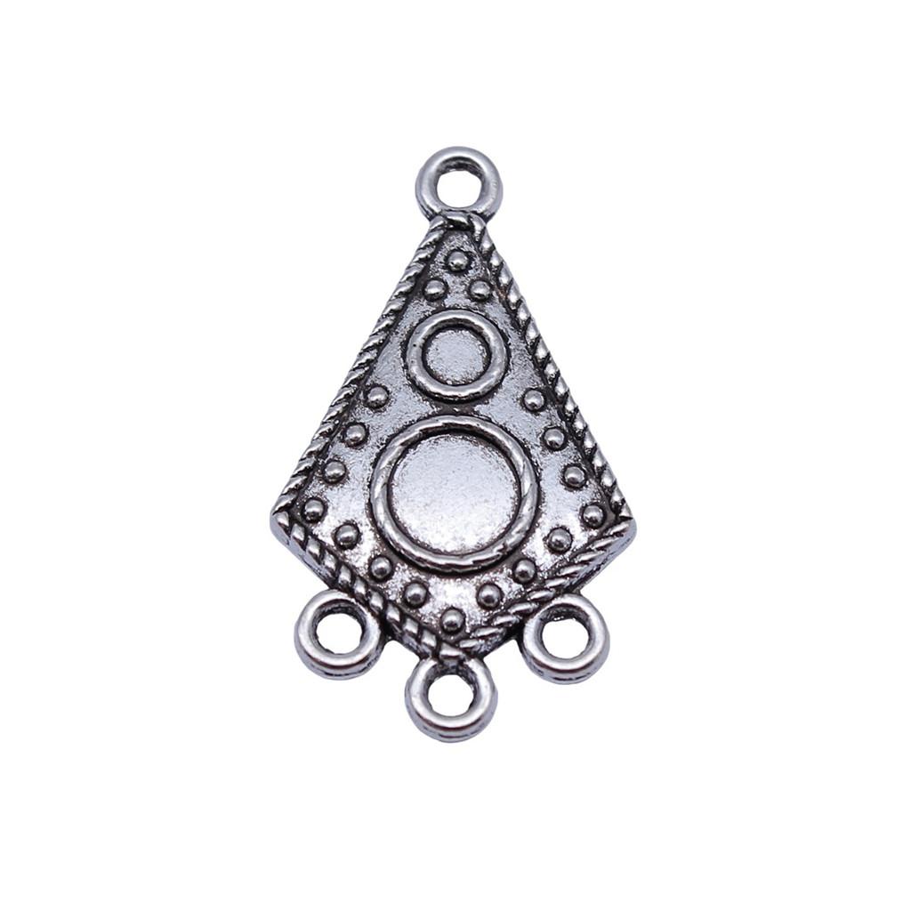 Floral Multi Loop Charm Vintage Filigree Findings Fit Flat Cabochon For Jewelry DIY