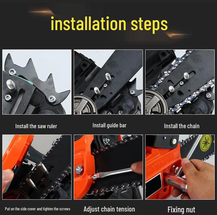 Mu An MA-YJ205 High-Power Gasoline Chainsaw, Two-Stroke Motorcycle Style for Steel Cutting and Logging.