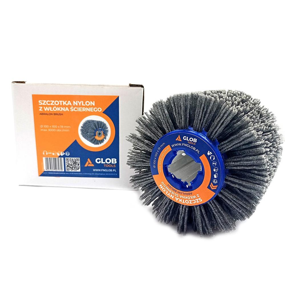 Szczotka Do Postarzania Drewna Glob Tools Z Włókna Ściernego 100X100X19Mm Nylon