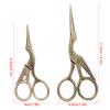 Stainless Steel Cutting Crane Sewing Scissors, Retro Bronze, with Two Sizes,   and Practical
