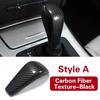 For BMW E90 E91 E60 E61 E92 E93 E63 E64 E81 E87 F01 E65 E83 Carbon Fiber ABS Gear Shift Knob Cover Trim Car Interior Accessories
