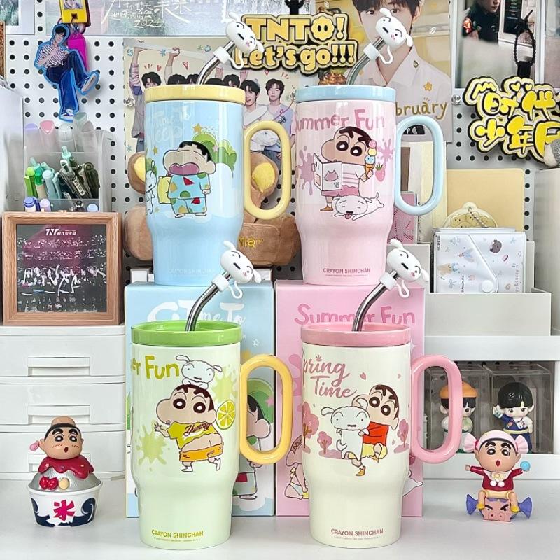Birthday Gift for Girls Cute Crayon Xiaoxin Bingba Cup Large Capacity Ceramic Mug Souvenir Gift Box
