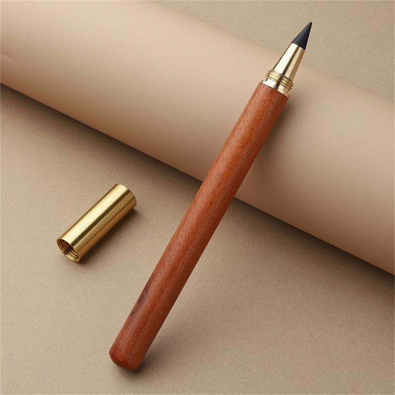 Erasable Inkless Pen Wood Everlasting Pen Refillable Everlasting Pen No Sharpening Sketching Pencil for Writing Drawing