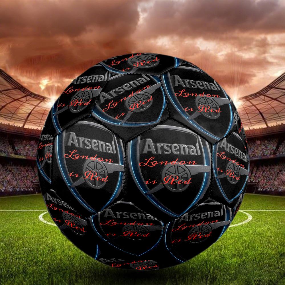 Arsenal F.C Print Size 5 Soccer Ball, Standard Match Football for Sports Game and Team Practice, Ideal Gift for Soccer Fans