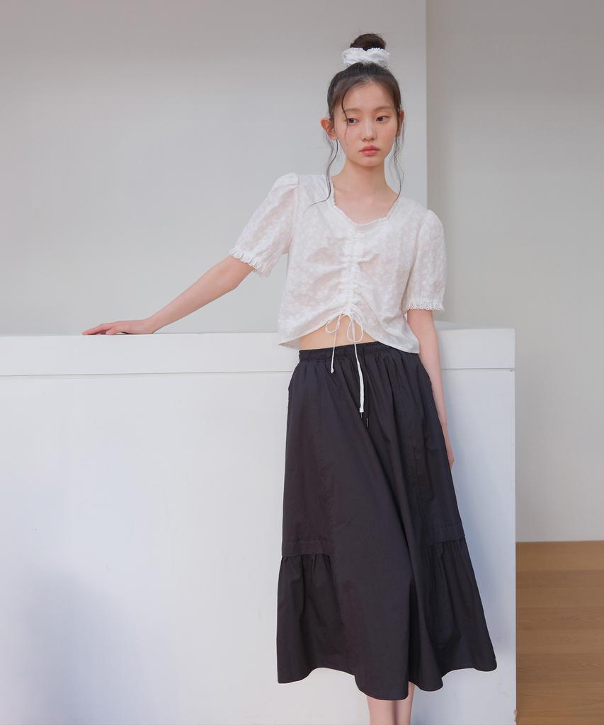 Moui Roa Banding Maxi Skirt (Black)