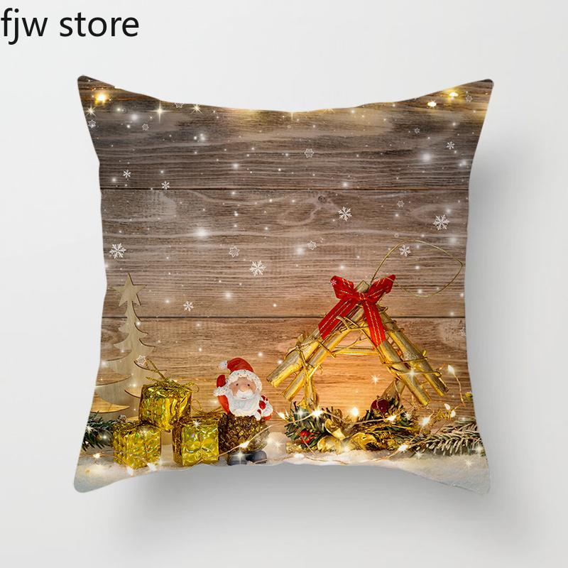 

Рождественские украшения наволочка орнамент напечатанный диван офисный стул подушка чехол домашний декор новогодний подарок 40x40cm