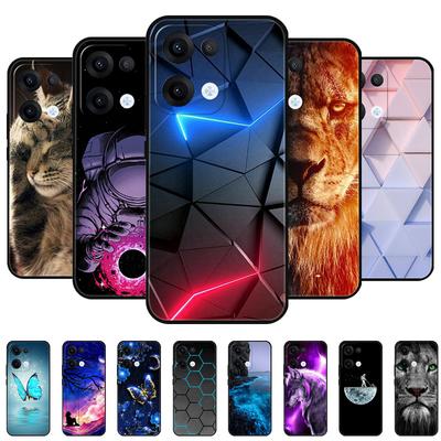 Etui do Oppo Reno 13 Pro Czarne Silikonowe TPU Miękkie Pokrowiec na Telefon dla Coque ppo Reno13 Pro 13Pro 5G Ochronne Tylne Osłony Fundas
