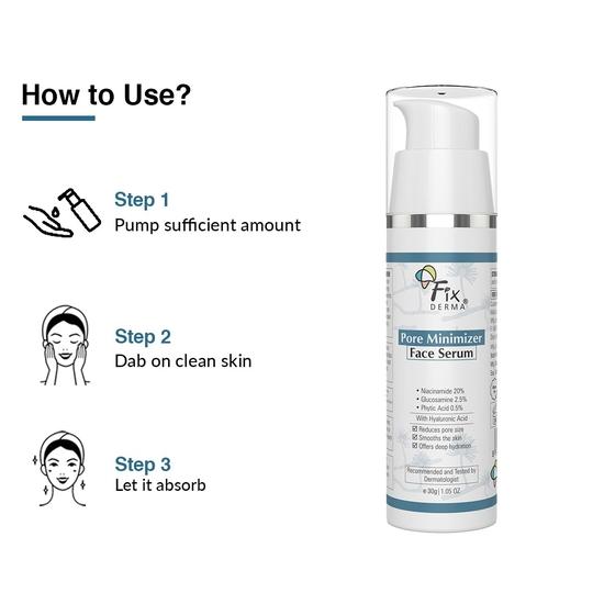 Fixderma 20% Niacinamide Serum for Face for Pore Minimizer with 2.5% Glucosamine  | Face Serum for Men & Women - 30g