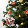Realistic House Style Christmas Hanging Ornament Resin Material Xmas Tree Decor Festive Party Living Room Decoration