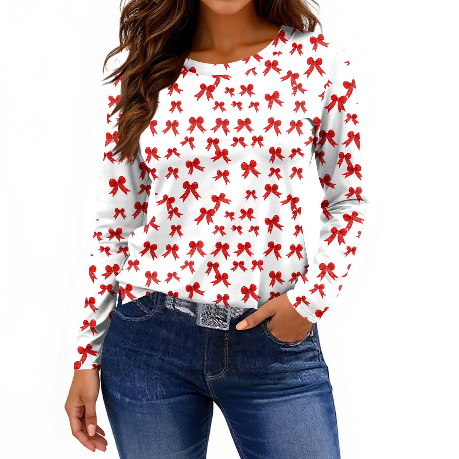 

Женская модная повседневная свободная футболка с принтом и круглым вырезом с разрезом и длинным рукавом, женский топ XL розовый