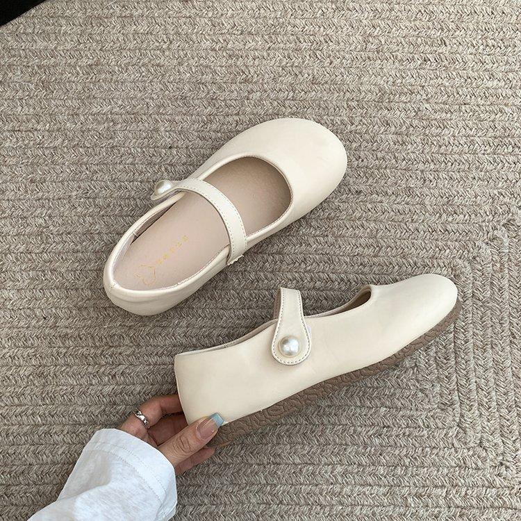 White French light mouth flat sole shoes women's new summer versatile skirt soft sole retro Mary Jane shoes